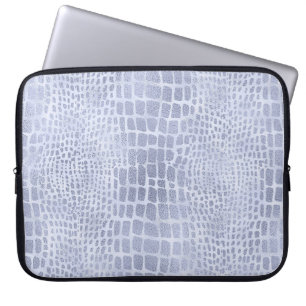 LICHTBLAU GLITZER ALLIGATOR SEHEN PATTER LAPTOPSCHUTZHÜLLE