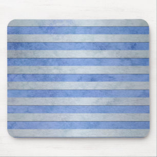 Lichtblau und grau Wasserfarben Streifen Muster Mousepad