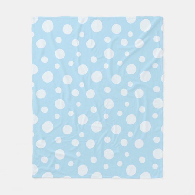 Lichtblaue Punkte Muster Fleece Blanket (Vorderseite)