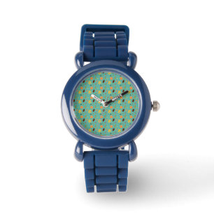 Lichtblaues Leaf Silicone Watch Armbanduhr