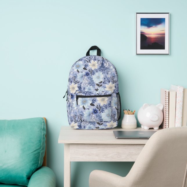 Lichtblaues Muster Bedruckter Rucksack (InSitu)