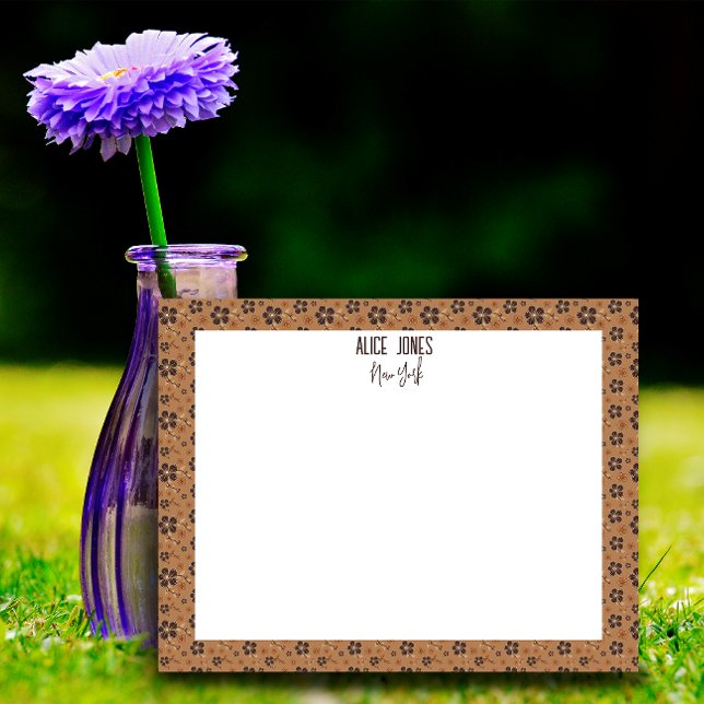 Lichtbraune Muster natürliche Blume Notizblock (Von Creator hochgeladen)