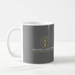 LICHTBULBONOGRAMM-LOGO für ELEKTRIKANE Kaffeetasse