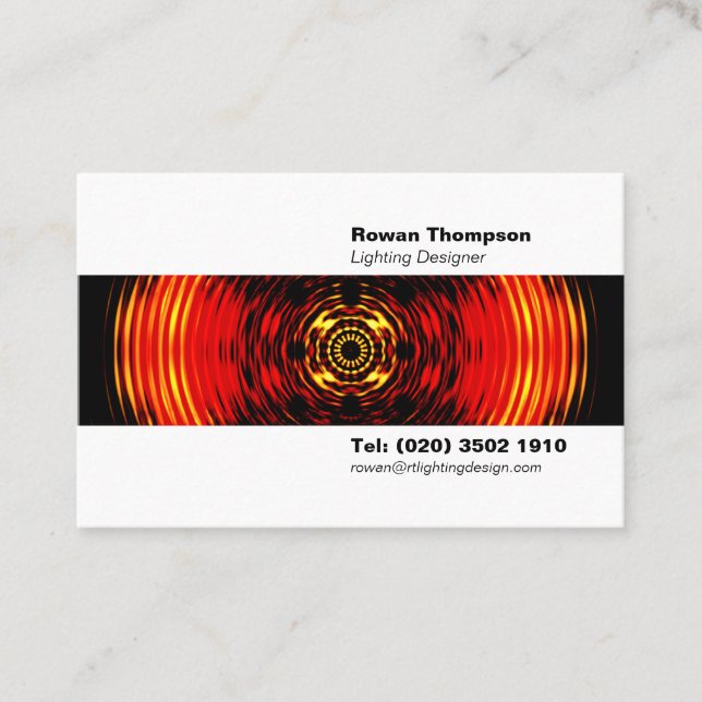 Lichtdesigner Euro Business Card Visitenkarte (Vorderseite)