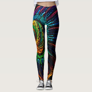 Lichtdurchlässige Muschel: Natur in Neon Leggings