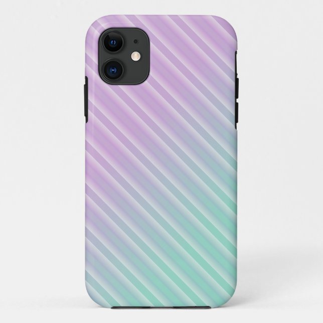 Lichtdurchlässige Streifen - Lila und grün Case-Mate iPhone Hülle (Rückseite)