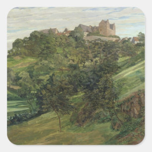 Lichtenberg-Schloss in Odenwald, 1900 Quadratischer Aufkleber