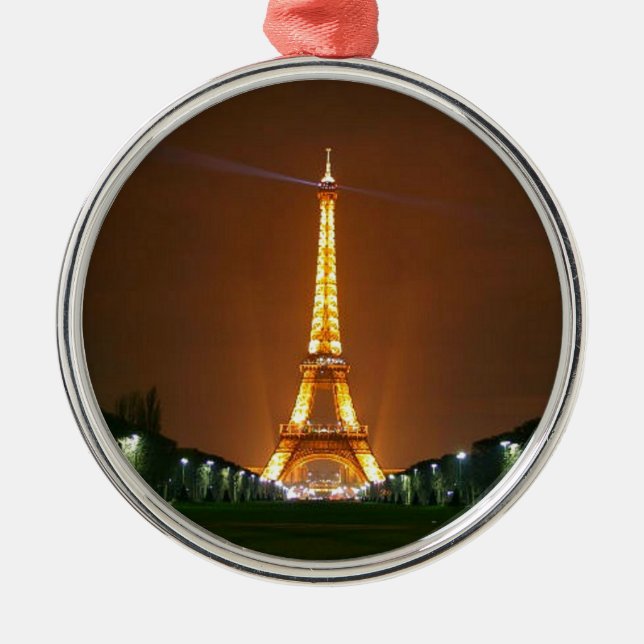 Lichter des Eiffelturms Ornament Aus Metall (Vorne)