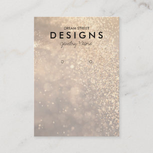 Lichter Glitter Instagram Ohrring Displaykarte Visitenkarte