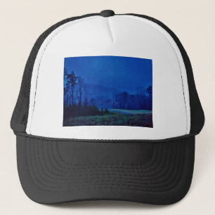 Lichter in einem blauen Berg-Nebel Truckerkappe