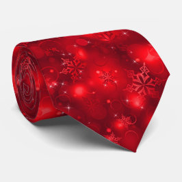 Lichter und Schneeflocken, Rot - Krawatte