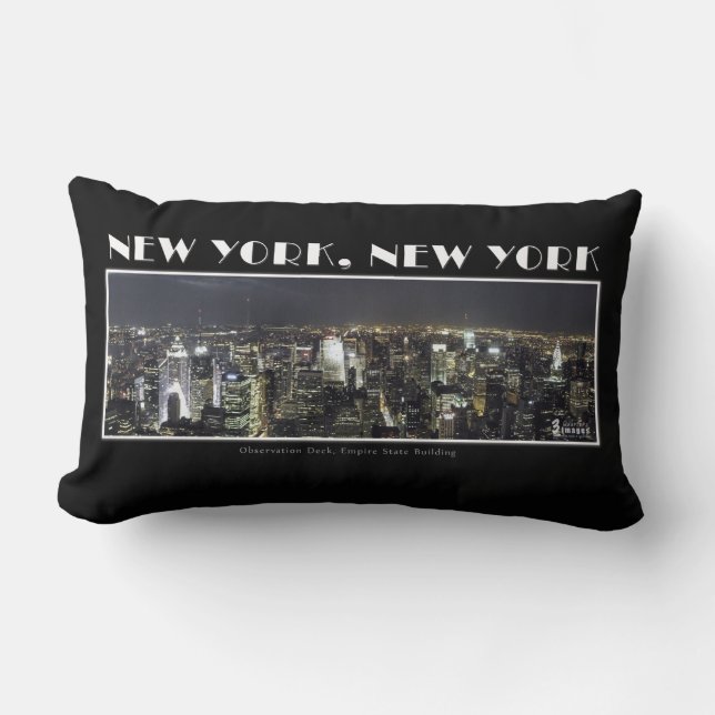 Lichter von New- York Citykissen Lendenkissen (Vorderseite)