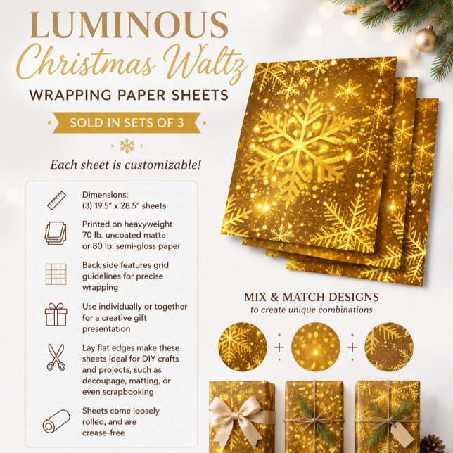 Lichter Weihnachtswalzer Geschenkpapier Set (Von Creator hochgeladen)