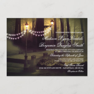 Lichterfolge Rustikale Hochzeitseinladungen Einladung