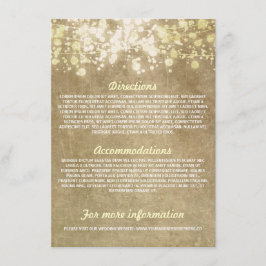 Lichterfolge rustikale Hochzeitskarten Begleitkarte