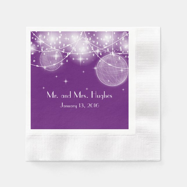 Lichterfolge und Hochzeit Serviette (Vorderseite)