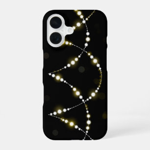Lichterkette auf Schwarz iPhone 16 Hülle