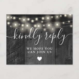 Lichterkette Holz Songwunsch RSVP Postkarte