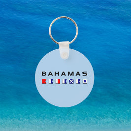 Lichtfarbe der Bahamas-Flags für das maritime Sign Schlüsselanhänger