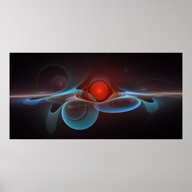 'Lichtflame Abstrakt 155' Poster (Vorne)