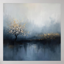 Lichtflüster: Blüten im Nebel Poster