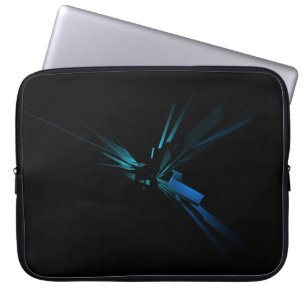 Lichtgeometrie von blau und grün laptopschutzhülle