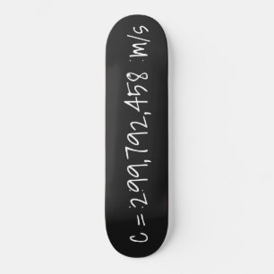 Lichtgeschwindigkeit "c=299792458 m/s" Mathematik  Skateboard