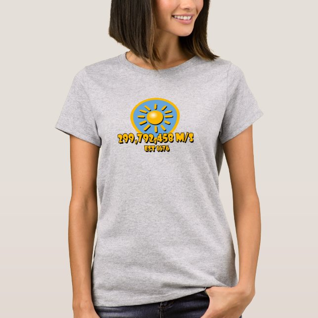 Lichtgeschwindigkeit in blauem Circle Tshirt (Vorderseite)
