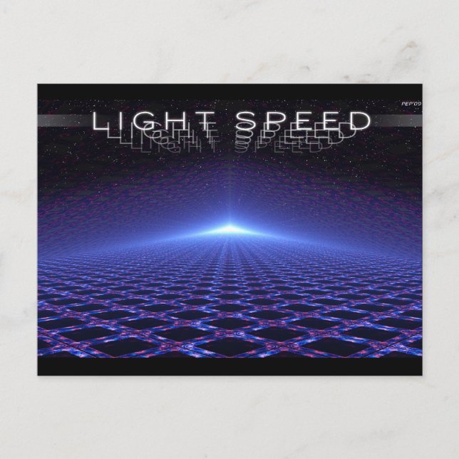 Lichtgeschwindigkeit Postkarte (Vorderseite)