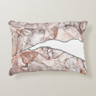 LICHTGOLDMARMOR AGATE SILVER GLITZER GLAM DEKOKISSEN