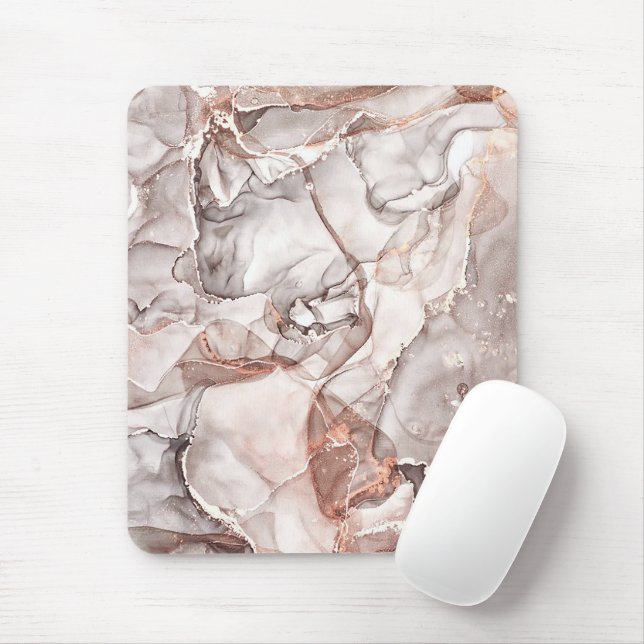 LICHTGOLDMARMOR AGATE SILVER GLITZER GLAM MOUSEPAD (Mit Mouse)