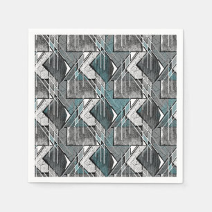 Lichtgrau geometrischer Druck. Serviette