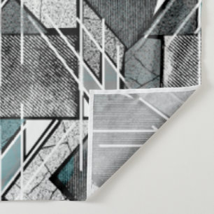 Lichtgrau geometrischer Druck. Wandteppich