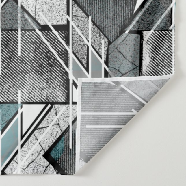 Lichtgrau geometrischer Druck. Wandteppich (Detail)