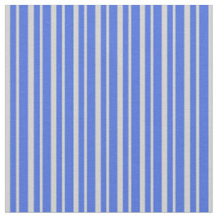 Lichtgraues und Royal Blue Stripes-Muster Stoff