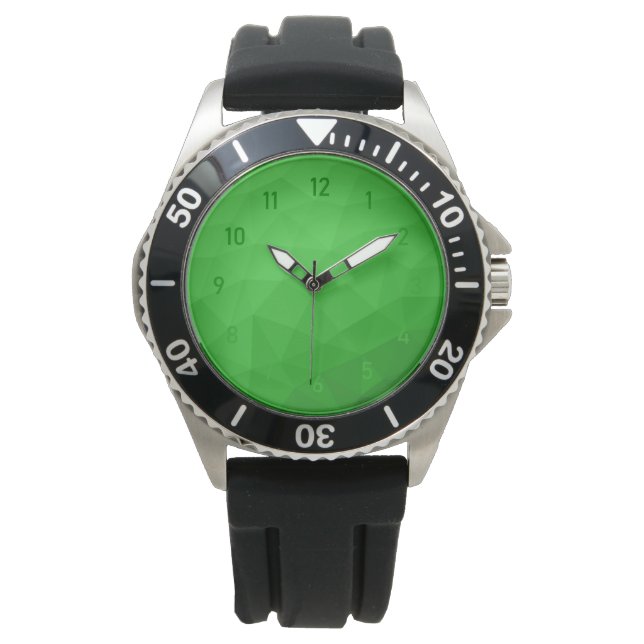 Lichtgrün geometrisches Messprofil Armbanduhr (Vorderseite)