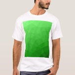 Lichtgrün geometrisches Messprofil T-Shirt<br><div class="desc">Hellgrüne Gefälle geometrische Maschenmuster helle Dreiecke ombre. Cooles modernes Dreieck geometrisches Mesh mit hellgrünem bis dunkelgrünem Ober-Farbverlauf.</div>