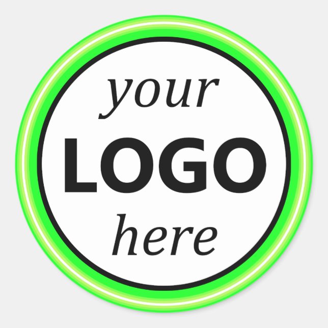 Lichtgrüner Nebel für Ihr Circle Logo Bildabbild Runder Aufkleber (Vorderseite)