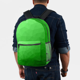 Lichtgrünes geometrisches Messemuster Bedruckter Rucksack