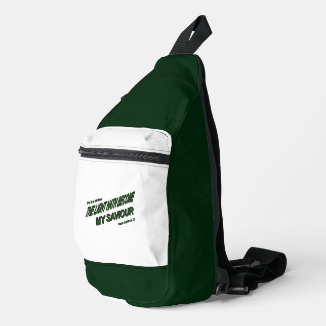 Lichthahn wird mein Retter - Grün Crossbody Bag (Rechte Ecke)
