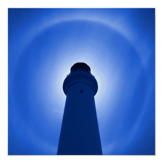 Lichthouseffekt - Blau Poster (Vorderseite)