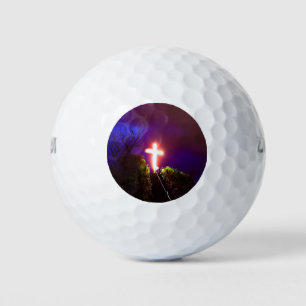 Lichtkreuz bei nächtlichen Gottesdiensten - Lieben Golfball