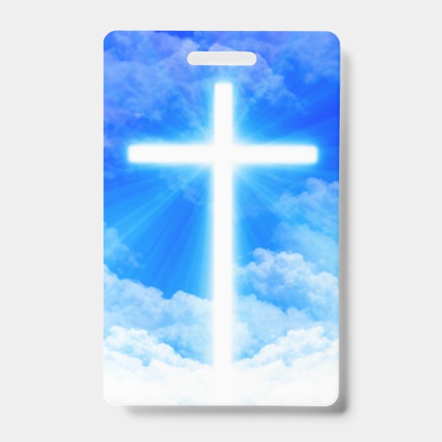Lichtkreuz Jesus Christus Christlich anpassbar Ausweis (Vorderseite)