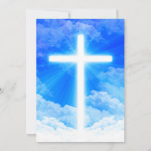 Lichtkreuz Jesus Christus Christlich anpassbar Feiertagskarte
