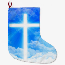 Lichtkreuz Jesus Christus Christlich anpassbar Großer Weihnachtsstrumpf