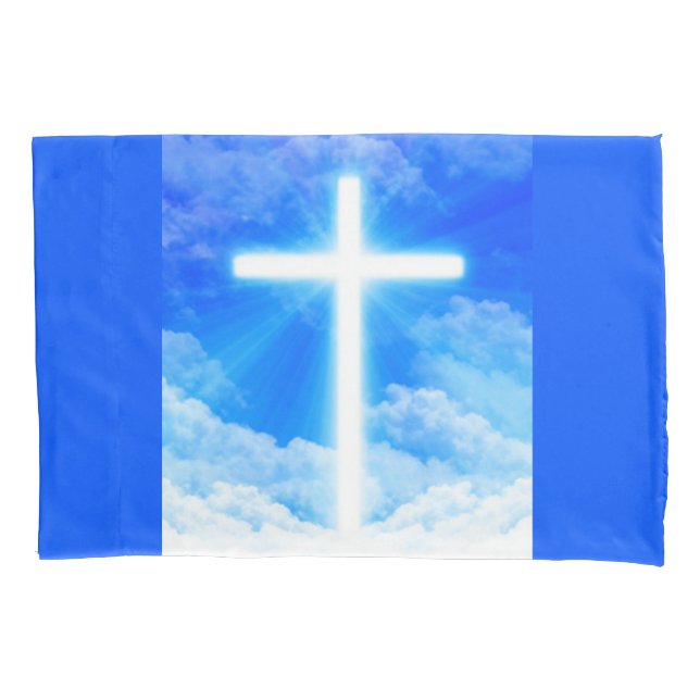 Lichtkreuz Jesus Christus Christlich anpassbar Kissenbezug (Vorderseite)