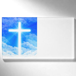 Lichtkreuz Jesus Christus Christlich anpassbar Namenschild