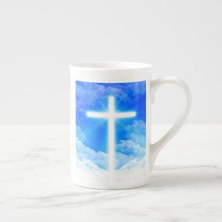 Lichtkreuz Jesus Christus Christlich anpassbar Prozellantasse
