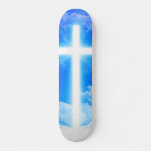 Lichtkreuz Jesus Christus Christlich anpassbar Skateboard