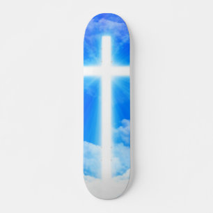 Lichtkreuz Jesus Christus Christlich anpassbar Skateboard